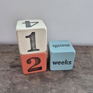 Age Marker Wooden Blocks For Baby Photos